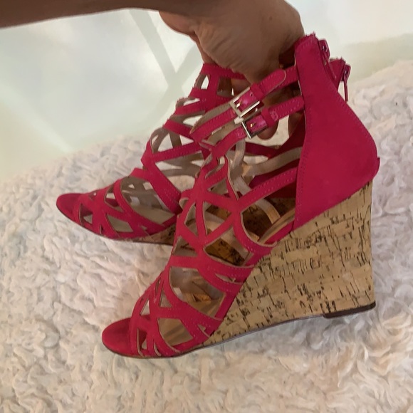 Nine West 9.5 Pink Wedges - Picture 4 of 8